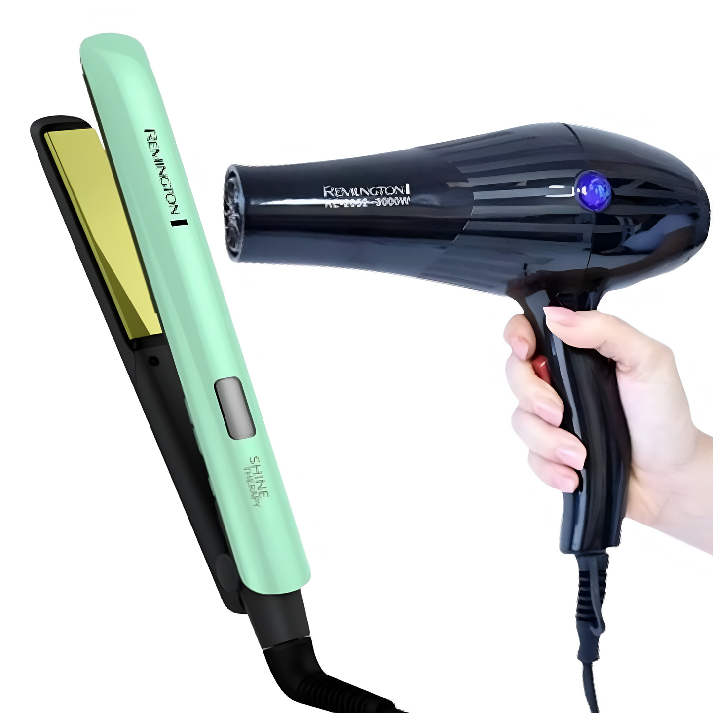COMBO PLANCHA DE AGUACATE AAA - SECADOR REMINTON AAA