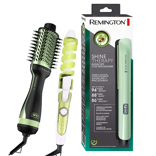 COMBO PLANCHA AGUACATE-CEPILLO SECADOR-RIZADOR NOVA